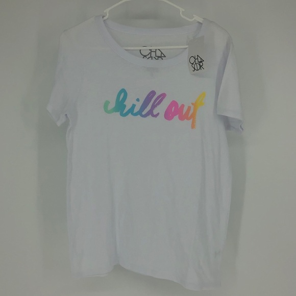 CHASER NWT CHILL OUT T-SHIRT MULTICOLOR WHITE TEE - Picture 2 of 6